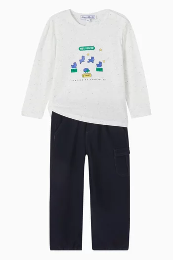 Graphic-print T-shirt in Cotton