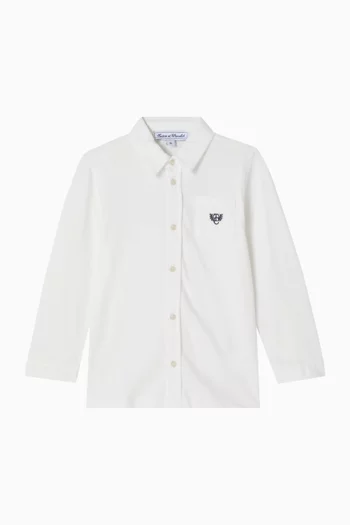 Monogram Button-down Shirt in Cotton