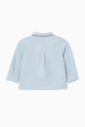 Striped Button-down Shirt in Cotton