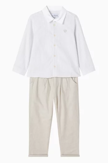 Straight-fit Pants in Cotton-blend