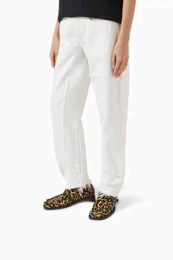 Leopard-printed Loafers in Calf Hair