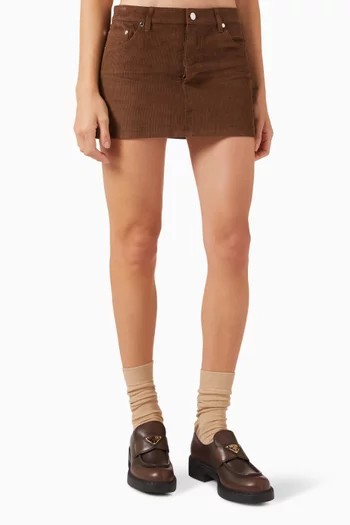 Cherry Mini Skirt in Denim