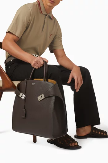 Hug Tote Bag in Hammered Calfskin