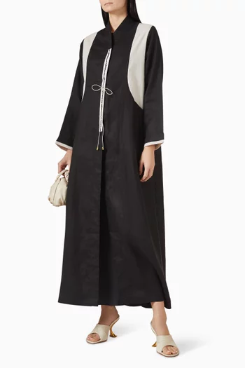 Long-sleeve Abaya in Linen