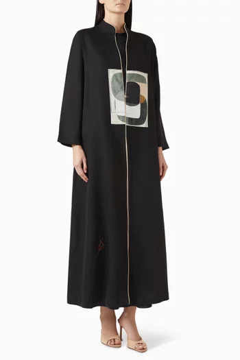 Art Patch Abaya in Viscose