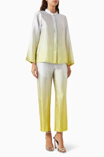 Shirt & Pants Set in Crepe