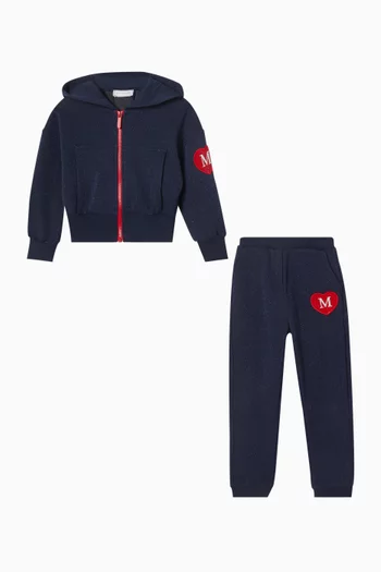Heart Logo Tracksuit Set in Cotton-lurex