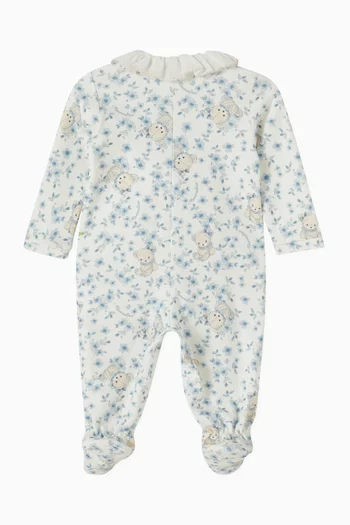Teddy Floral-print Pyjama in Cotton