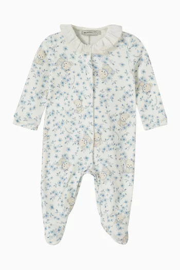 Teddy Floral-print Pyjama in Cotton