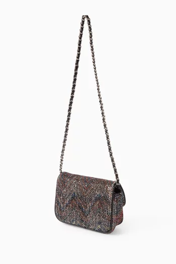 Sequin-embellished Shoulder Bag in Nylon