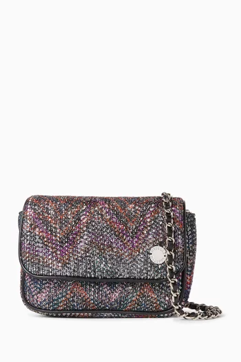 Sequin-embellished Shoulder Bag in Nylon