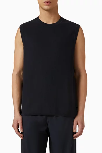 Tank Top in Honeycomb-knit