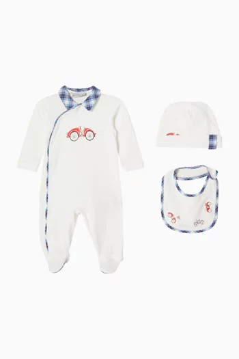 طقم بيجاما قطعة واحدة بطبعة سيارة سباق قطن