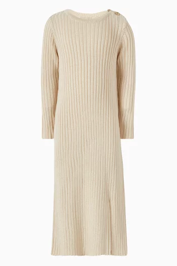 فستان منسوج بفتحة 