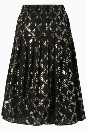 Logo-print Midi Skirt