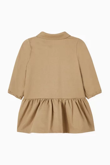 فستان بنمط قميص مطرز تويل