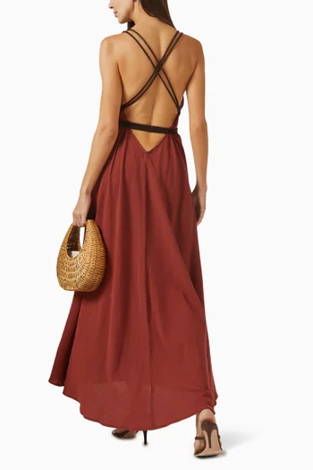 Mahahual Maxi Dress in Artisanal Cotton