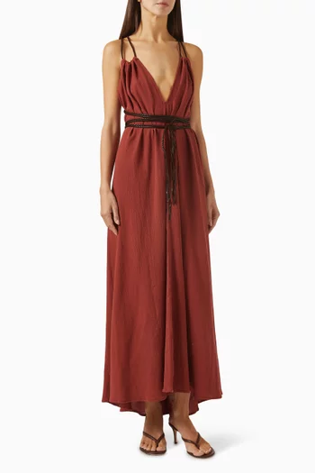 Mahahual Maxi Dress in Artisanal Cotton