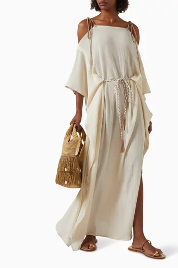 Paamul Kaftan Dress in Cotton Gauze