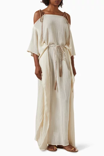 Paamul Kaftan Dress in Cotton Gauze