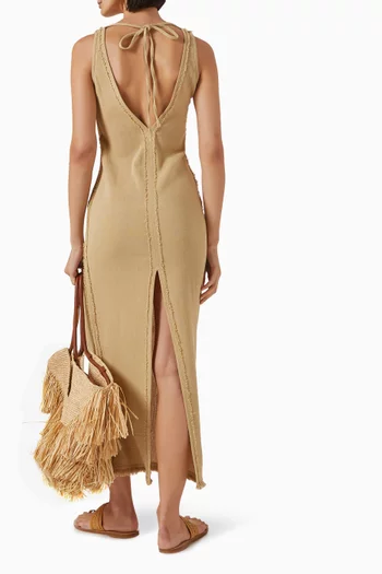 Xitso Maxi Dress in Cotton Jute