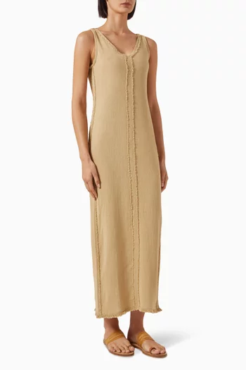Xitso Maxi Dress in Cotton Jute
