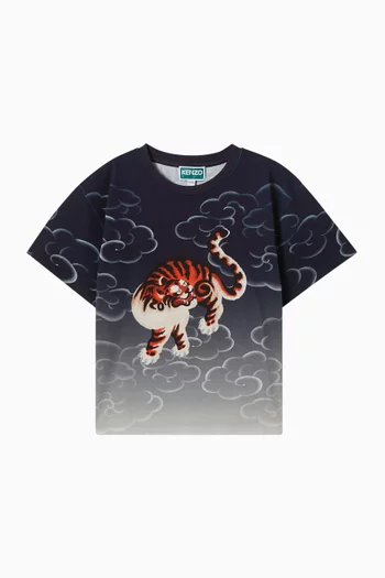 Gradient All-over Print T-shirt in Cotton