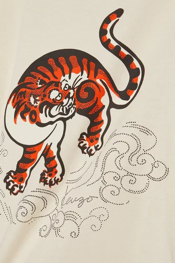 Tiger Logo T-shirt in Cotton