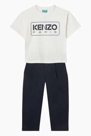 تي شيرت بطبعة شعار الماركة قطن جيرسيه