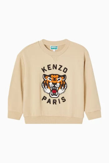 Tiger Logo Sweatshirt in Cotton