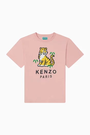 Tiger Logo T-shirt in Cotton