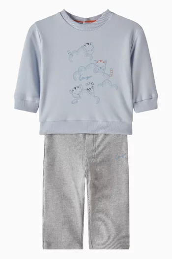 Graphic Print Sweatshirt & Trouser Set
