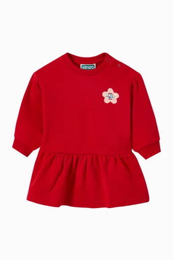 فستان بطبعة شعار الماركة قطن