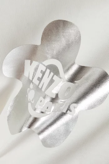 Foil-print T-shirt in Cotton Jersey