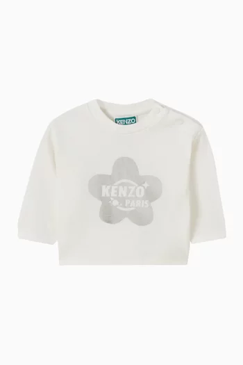 Foil-print T-shirt in Cotton Jersey