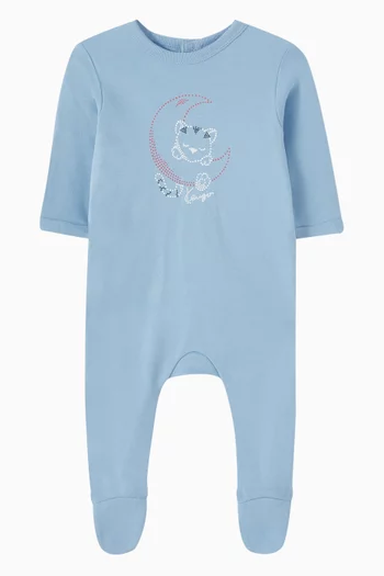 Tiger-print Onesie in Cotton