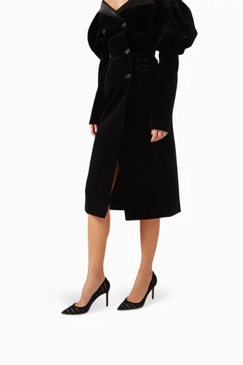 حذاء كلاسيك نود بكعب 85 مم قماش شبكي وشمواه