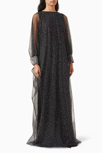Rhinestone-embellished Dress in Tulle