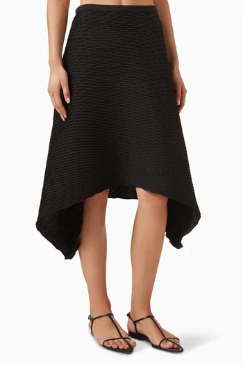 Pleated Midi Skirt in Recycled Polyester