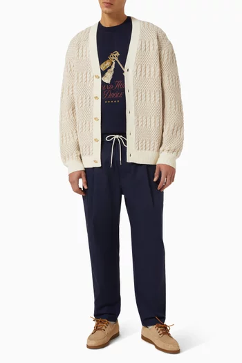 Le Cardigan Torsades Bicolore in Wool