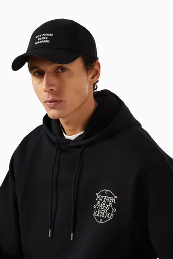 Slogan Baseball Cap in Canvas