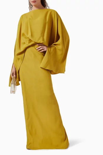 Eolia Maxi Dress in Crepe Cady