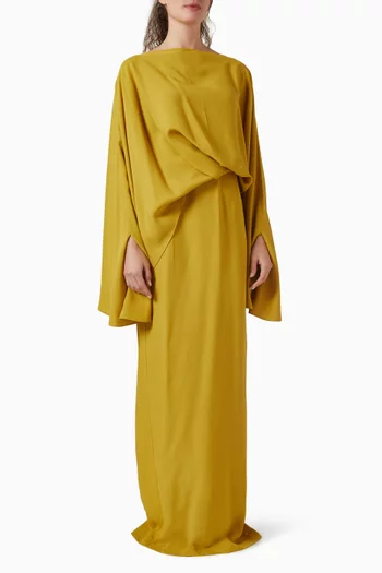 Eolia Maxi Dress in Crepe Cady