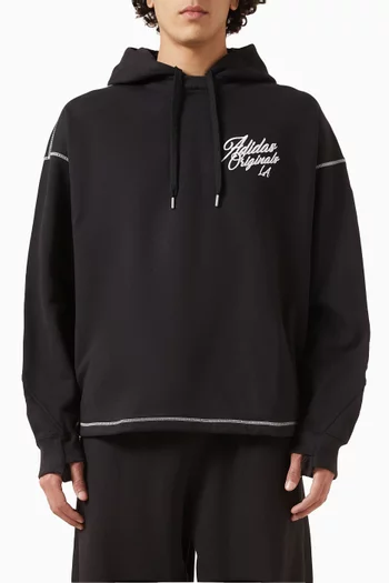 كنزة سانتا مونيكا بغطاء رأس برباط تضييق قطن