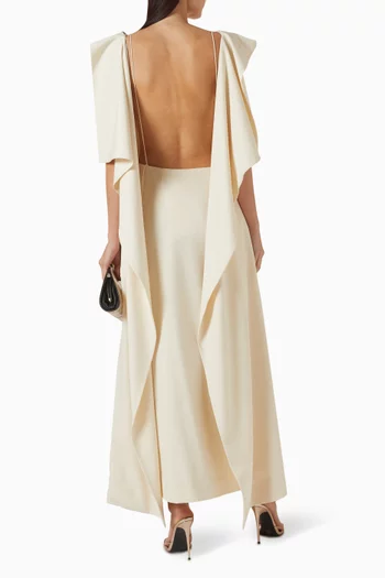 فستان لونا بظهر مكشوف مزيج رايون