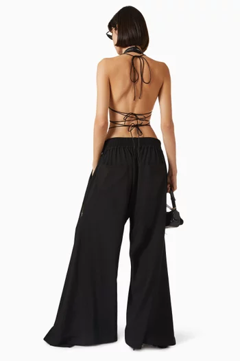 بلوزة بتصميم حمالة صدر بسحّاب كريب