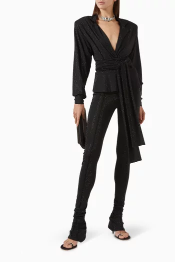 قميص بحزام وتطريزات مثبتة حراريًا جيرسيه