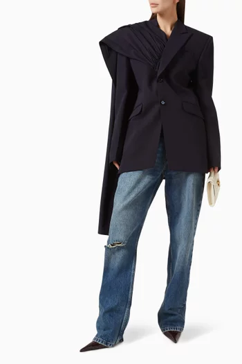 جاكيت بشال كريب بدل