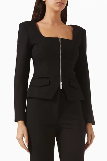 Koda Zip-front Top in Rayon Blend