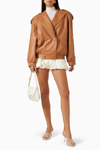 Cindy Bomber Jacket in Eco Leather